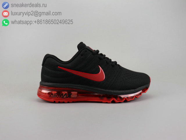 NIKE AIR MAX 2017 BLACK RED UNISEX RUNNING SHOES